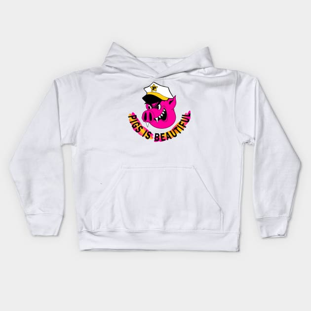 Pigs is Beautiful Kids Hoodie by klance